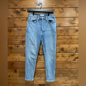 Re/Done Women’s 90’s High Rise Ankle Crop Jeans